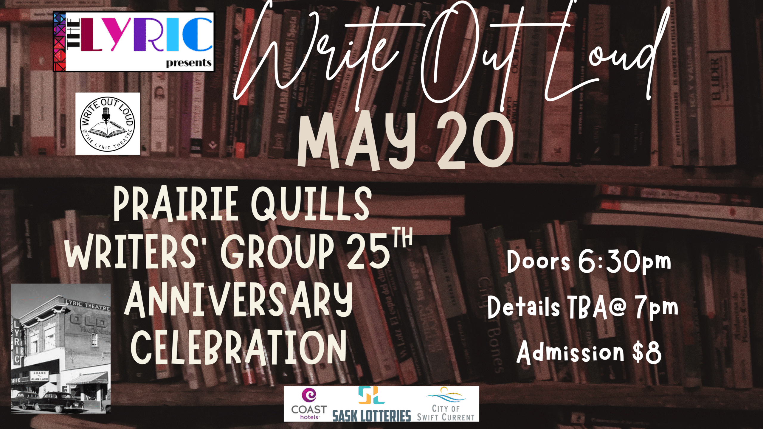 Write Out Loud May 2026 Prairie Quills Writers’ Group 25th Anniversary Celebration Website